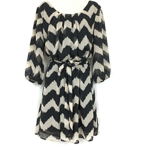 Lily Rose Dresses & Skirts - Lily Rose Dress XL Chevron Blouson Knee Length